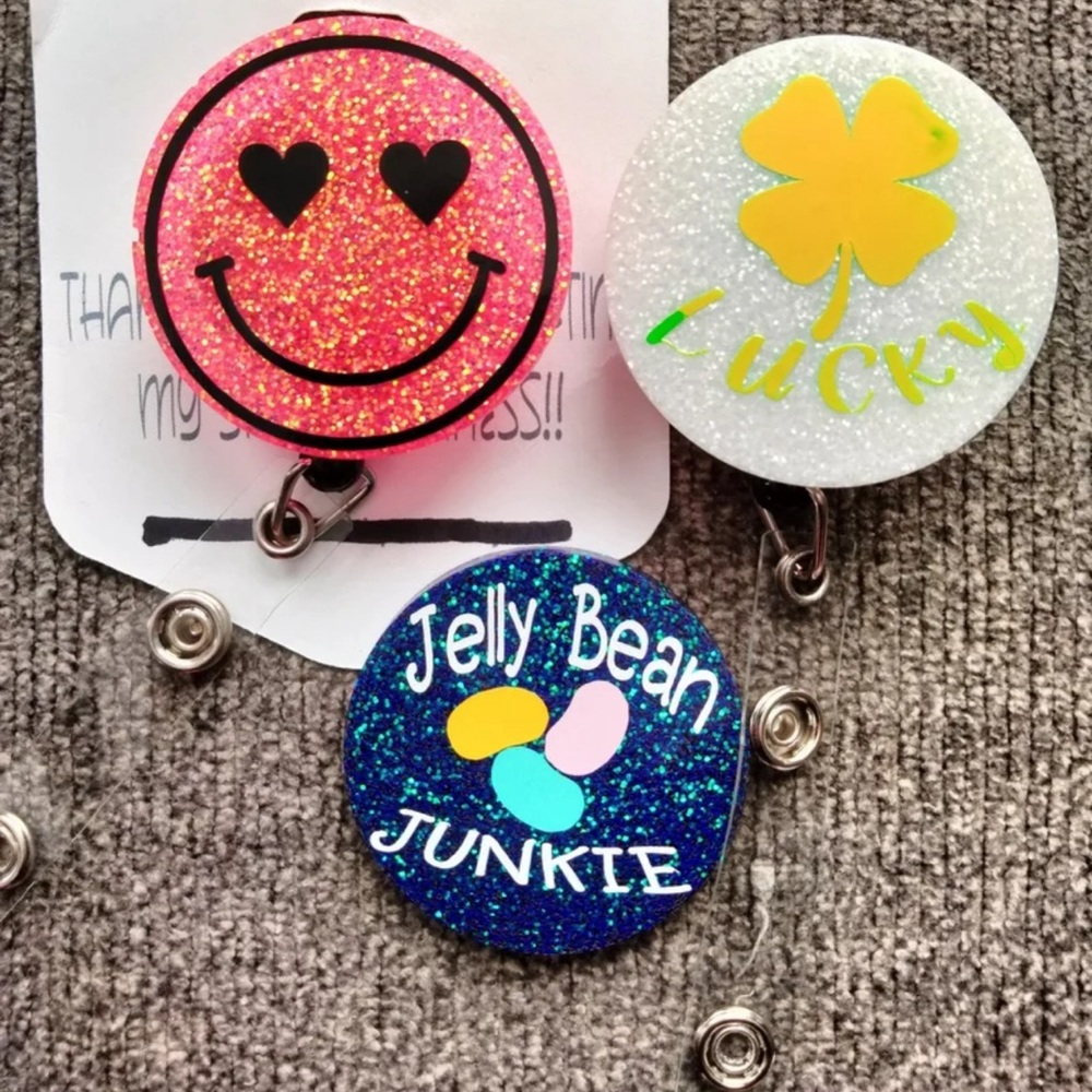 St Patrick’s Valentine Easter Retractable Name Badge Reel ID Tag Holder